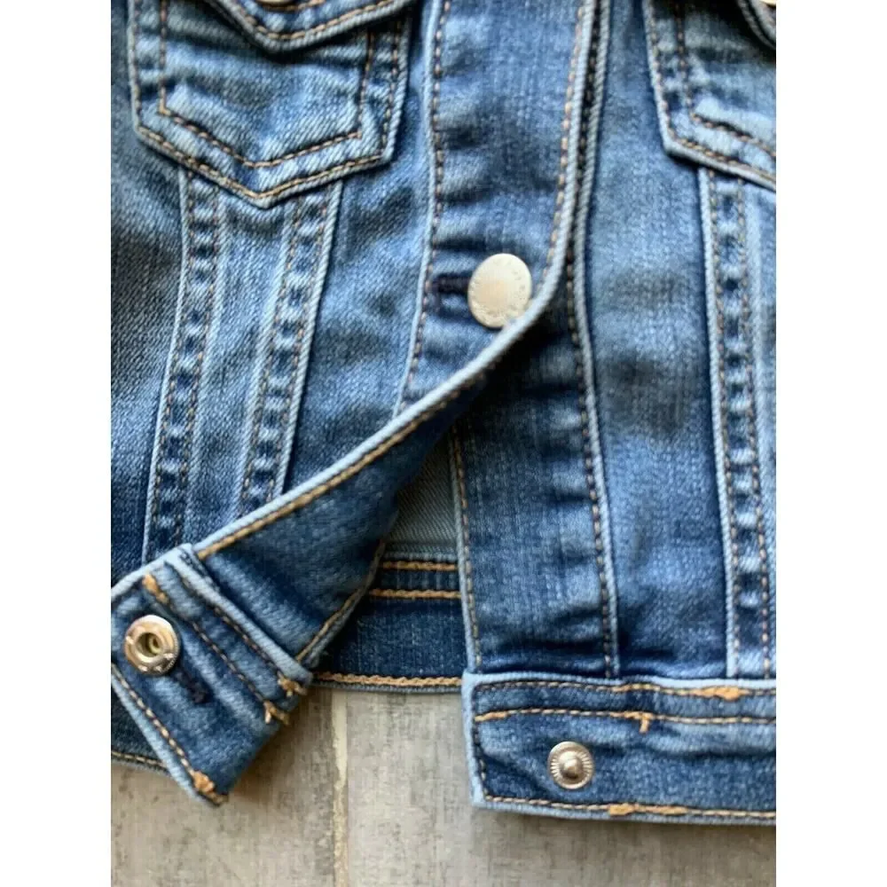 Genuine Kids From Oshkosh Girls Toddler Jean Denim Jacket Medium Wash 18M